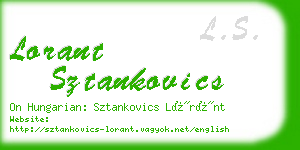 lorant sztankovics business card